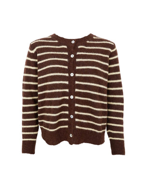BCDELL striped knit cardigan - Mocca