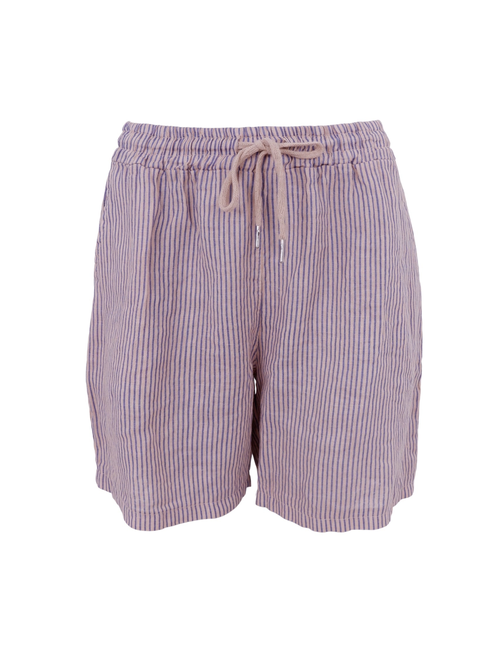 BCMELINA linen shorts - Calypso Rose - Black Colour