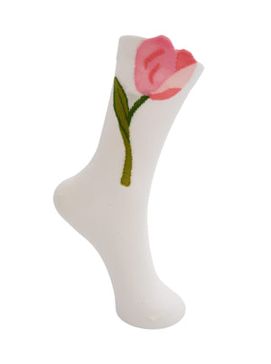 BCFRANCIE flower sock - Off White