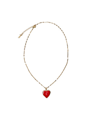 BCTESS amulet necklace - Red/Gold Colored