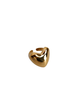 BCSHARNIE heart ring - Gold Colored