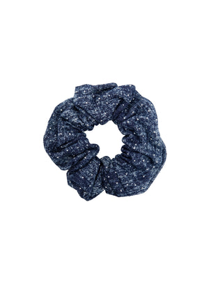 BCSIF denim scrunchie w/stones - Dk. Denim Blue