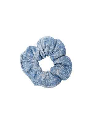 BCSIF denim scrunchie w/stones - Lt. Denim Blue