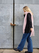 BCLORRAINE soft scarf - Lt. Pink - Black Colour