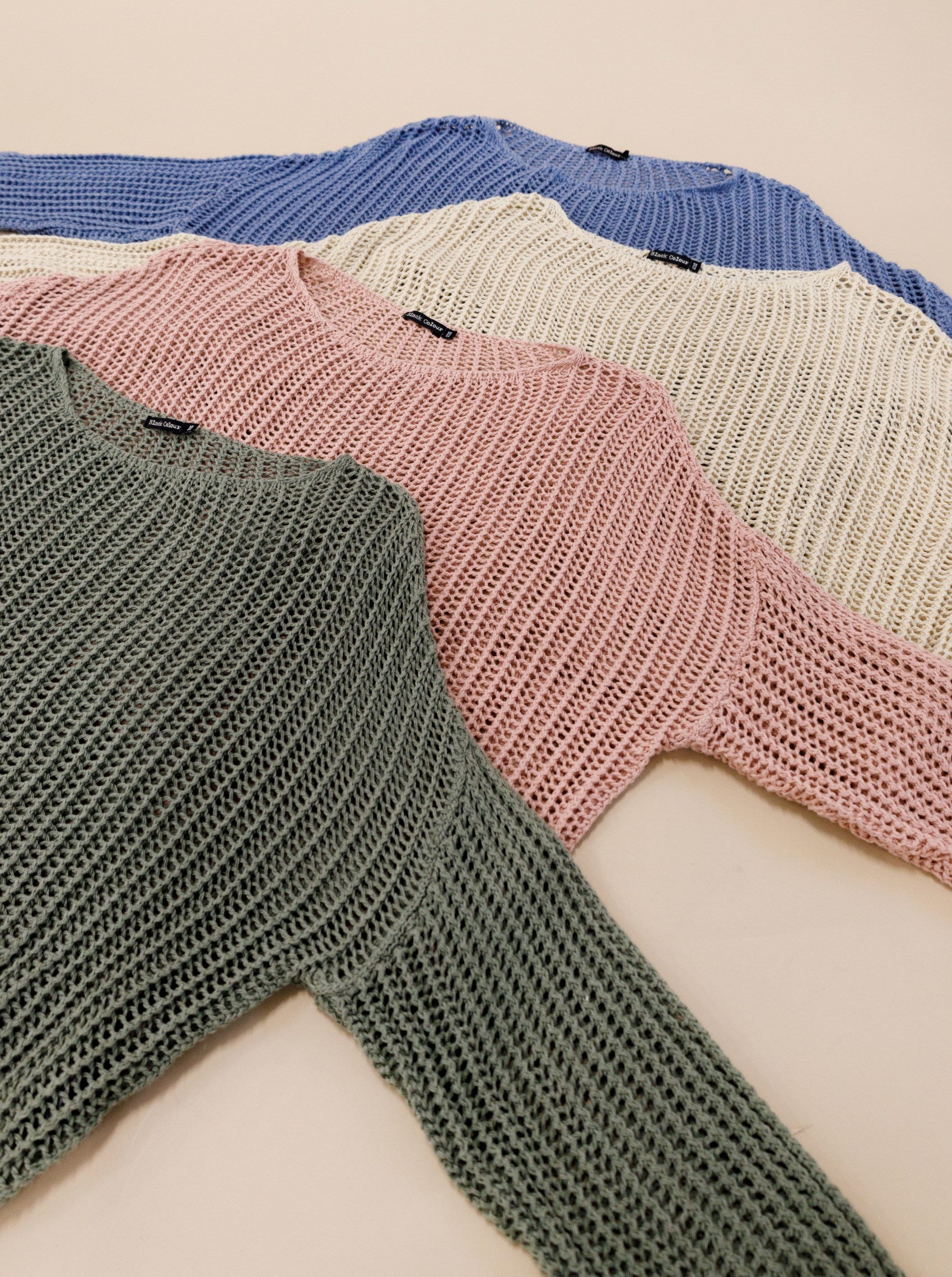 BCZELINA knitted jumper - Pale Rose - Black Colour