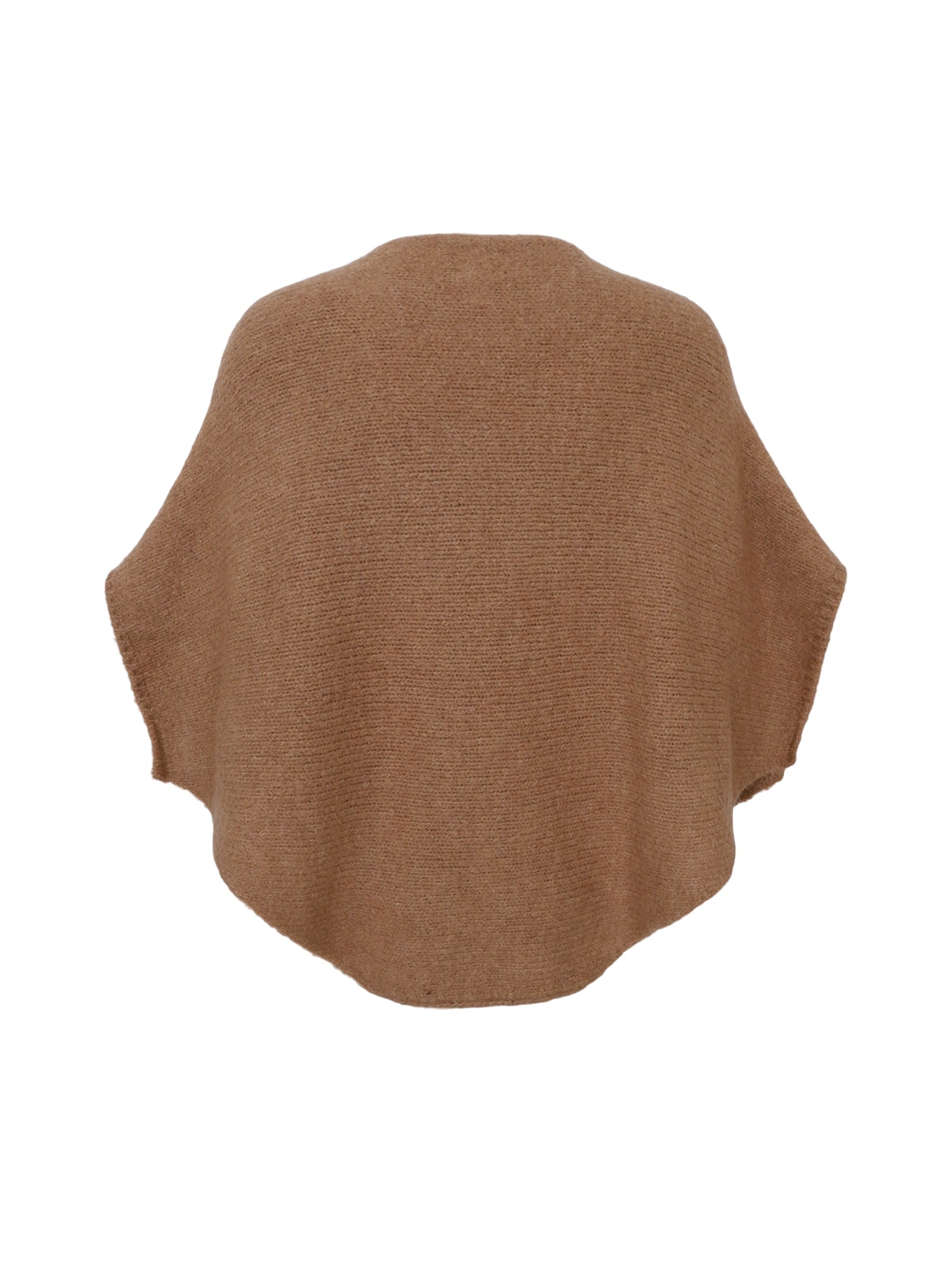 BCPELLA boucle poncho - Latte - Black Colour