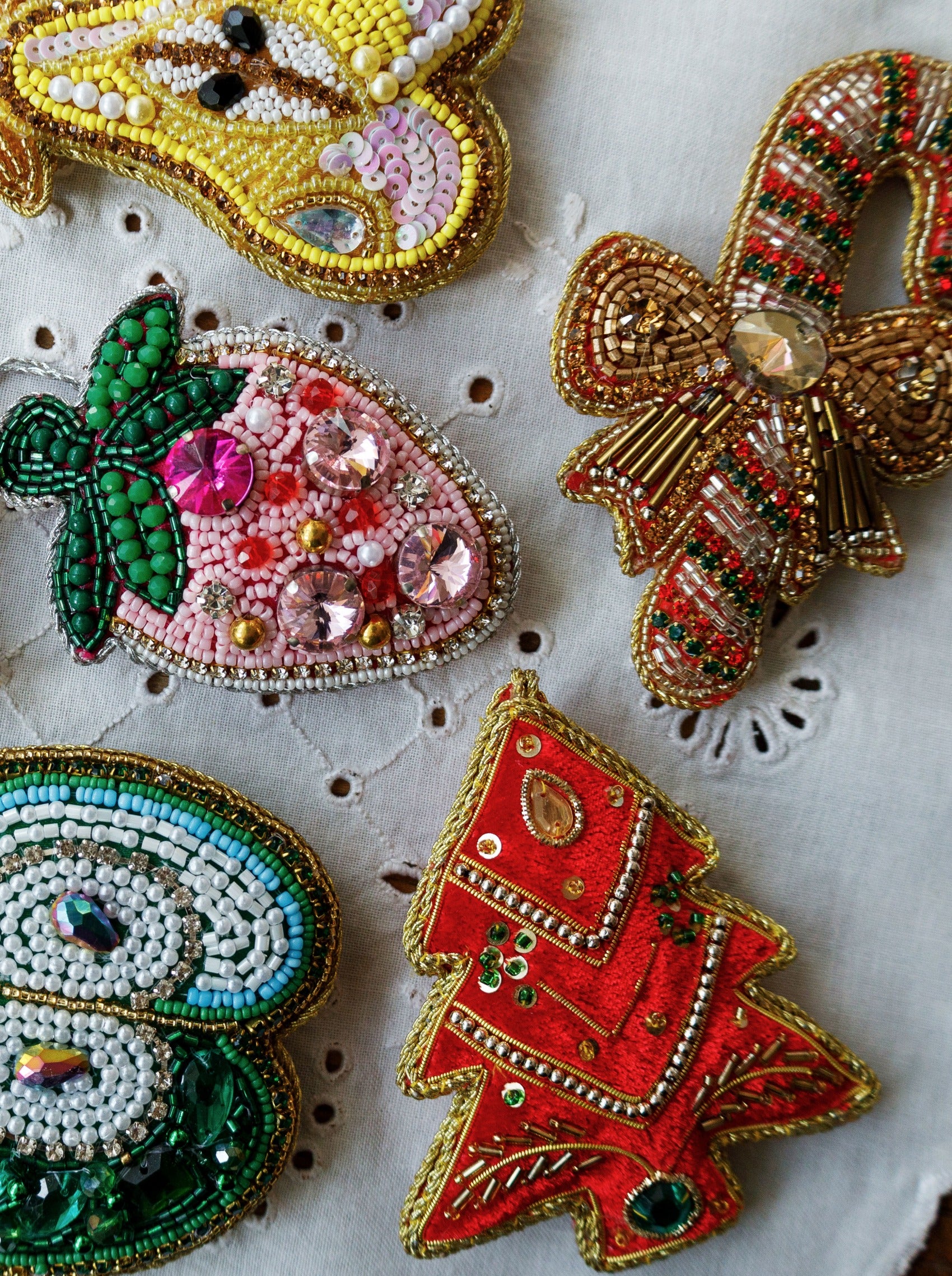 BCVELVET tree christmas ornament - Red - Black Colour