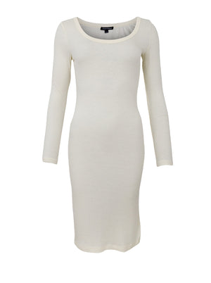 BCTEA ls slip dress - Off White - Black Colour