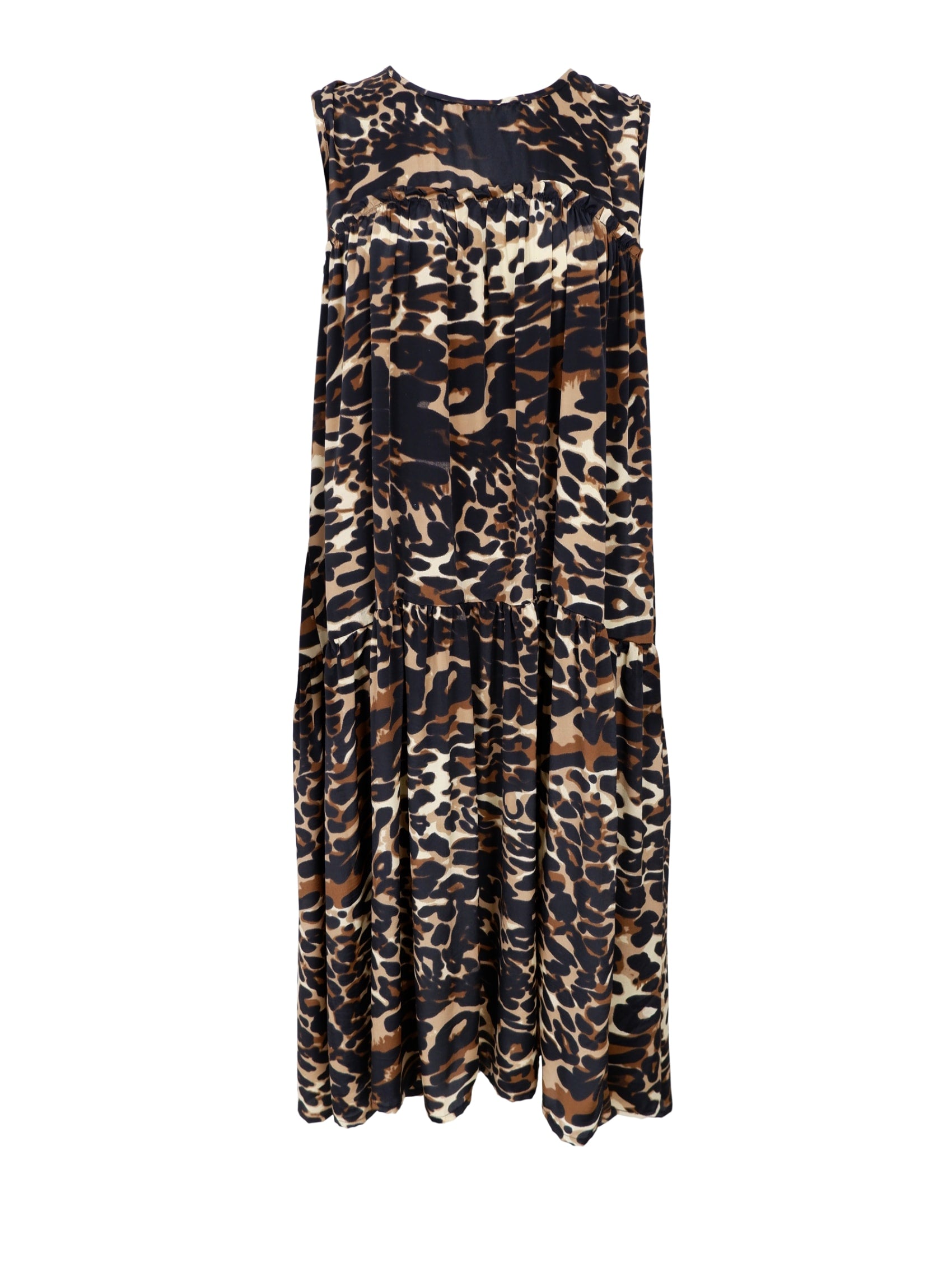 BCLUNA Boho midi dress - Leopard - Black Colour