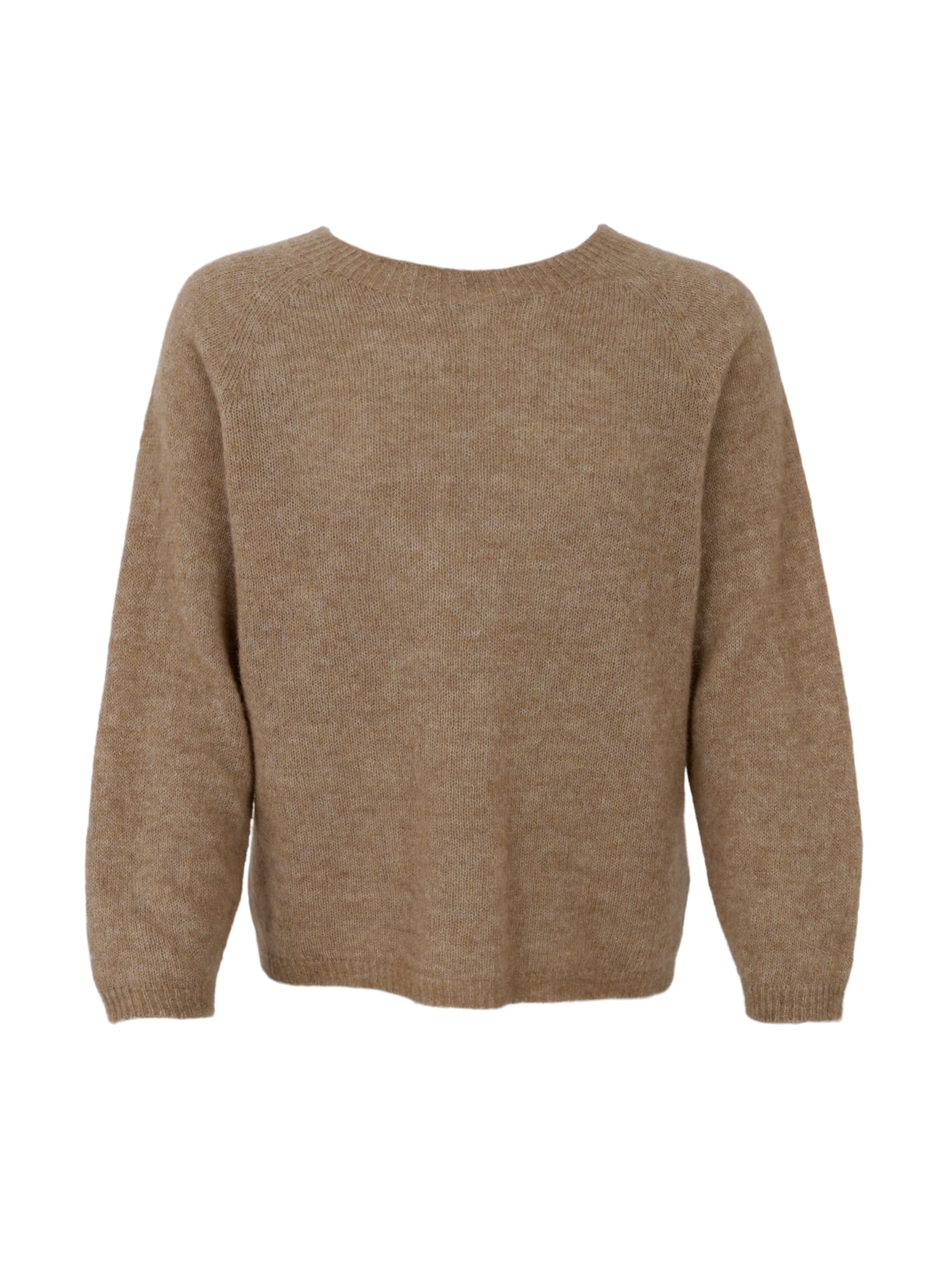 BCDELL LS knit jumper - Latte - Black Colour