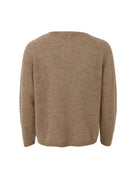 BCDELL LS knit jumper - Latte - Black Colour