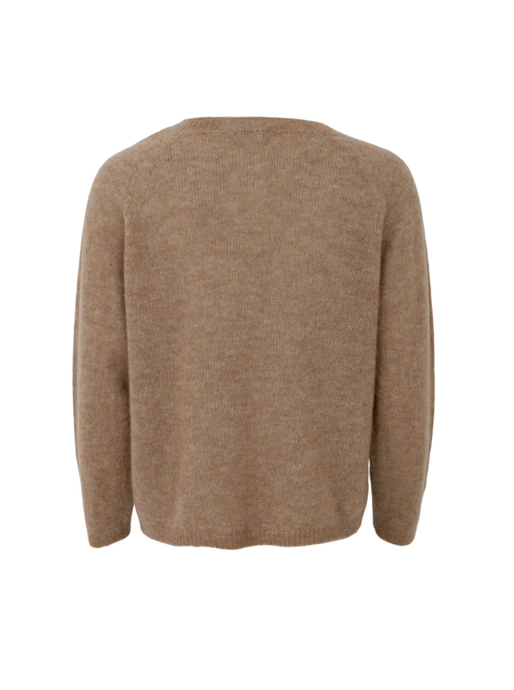 BCDELL LS knit jumper - Latte - Black Colour