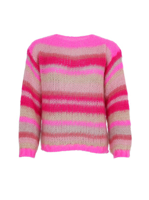 BCADRIA multi striped jumper - Pink Passion