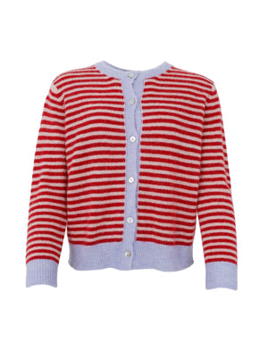 BCDELL striped knit cardigan - Red