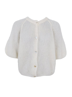 BCBJOERK patent knit cardigan - Off White