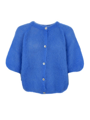 BCBJOERK patent knit cardigan - Sky Blue