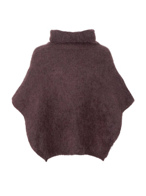 BCBJOERK roll-neck poncho - Coffee