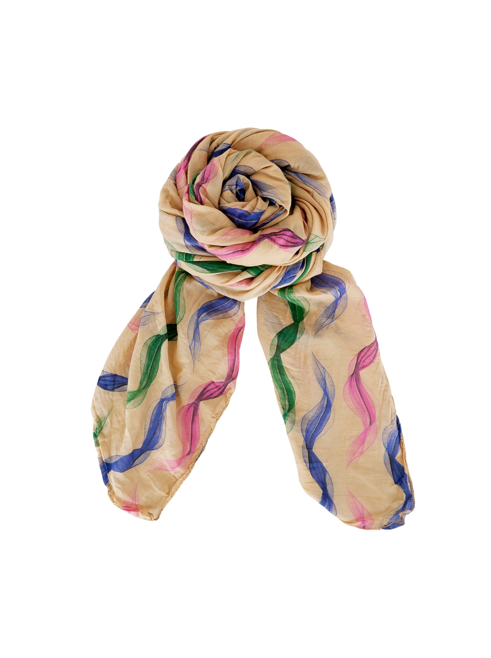 BCTWISTER scarf - Caramel Multi - Black Colour