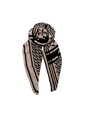 BCBEX triangle scarf - Latte - Black Colour