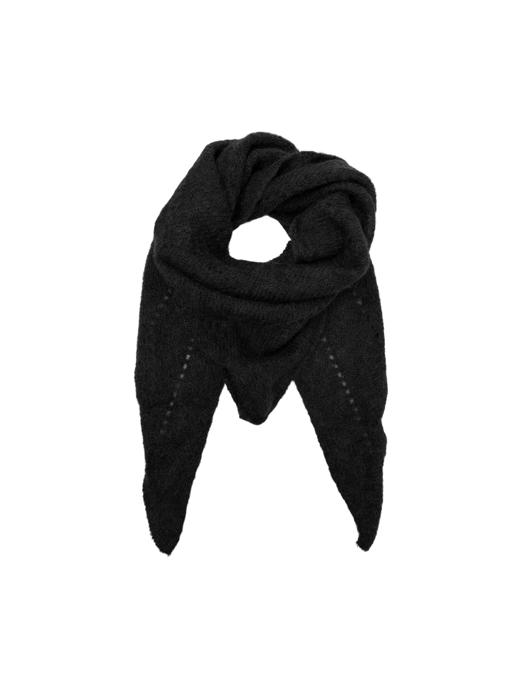 BCDELL knitted mini scarf - Mocca – Black Colour