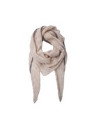 BCDELL striped mini scarf - Natural / Grey - Black Colour