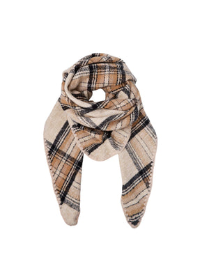 BCLEONI checkered scarf - Cream
