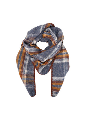 BCLEONI checkered scarf - Grey