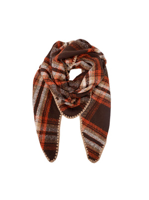 BCLEONI checkered scarf - Mocca