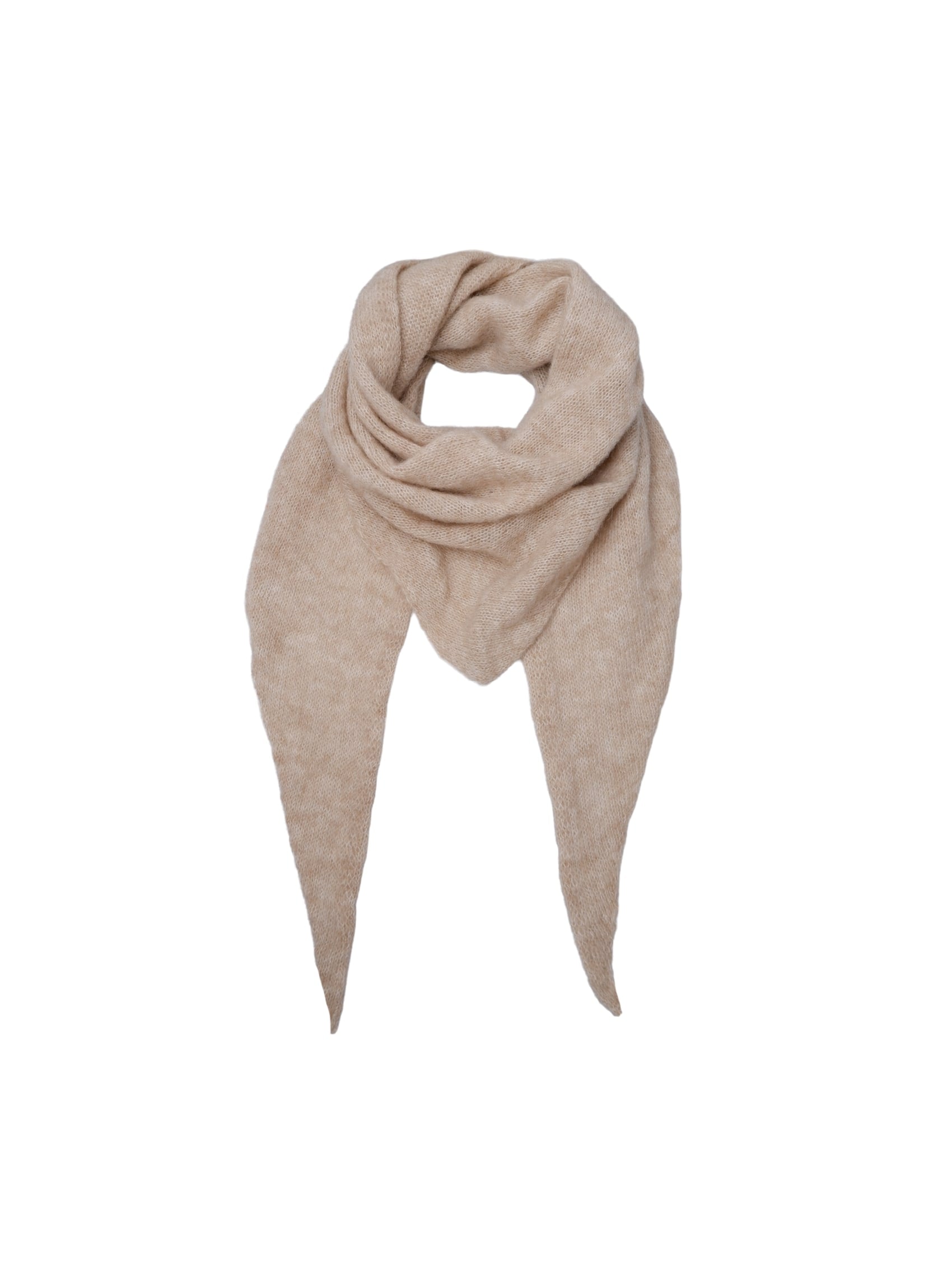 BCDELL knitted medium scarf - Natural - Black Colour
