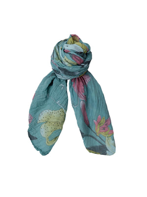 BCAMOUR floral scarf - Aqua