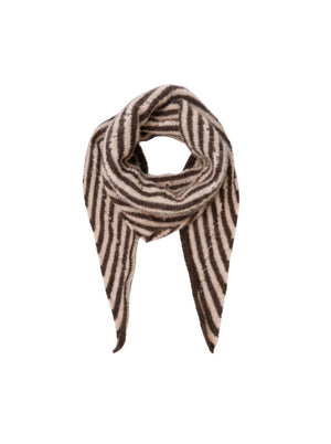 BCDELL mini stripe scarf - Coffee stripe