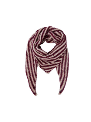BCDELL mini stripe scarf - Plum