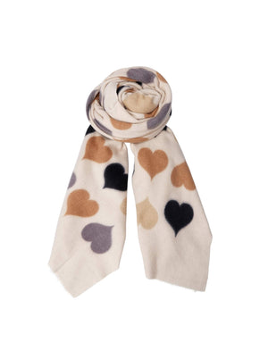 BCRUMI heart winter scarf - Cream
