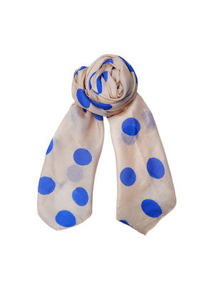 BCROSELIL silk scarf - Blue Dot