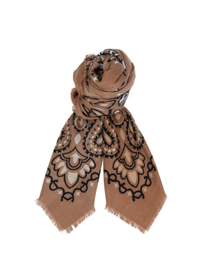 BCDEIDRE square scarf - Nougat