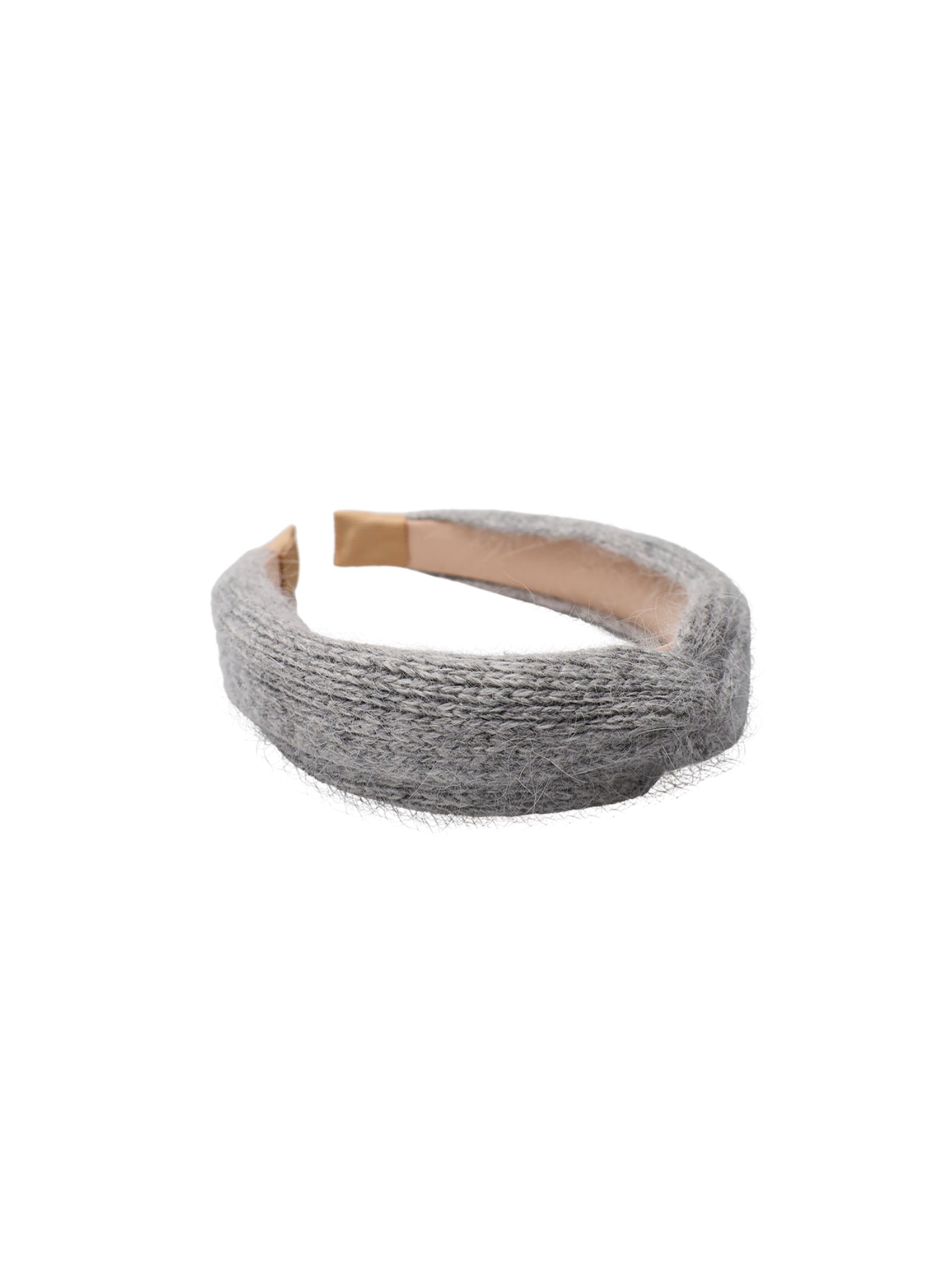 BCSHANAY knitted headband - Lt. Grey - Black Colour