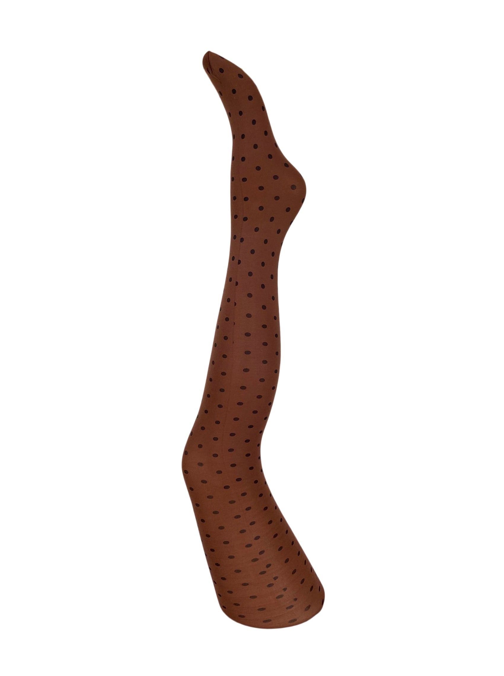 BCALMA tights - Brown Dot - Black Colour