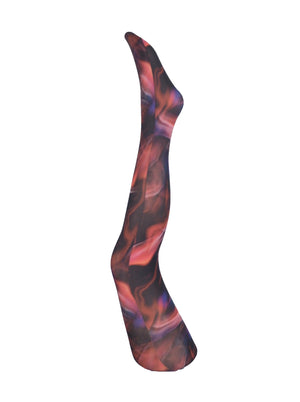 BCALMA tights - Blurry Red - Black Colour