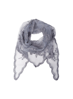 BCMIRIANA triangle lace scarf - Gray Blue