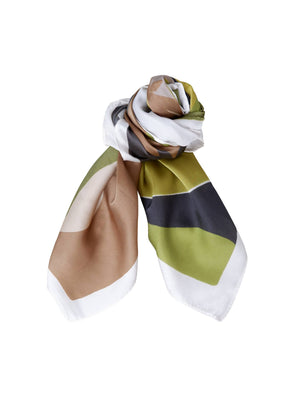 BCLIA satin scarf - Dark lime