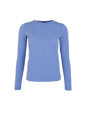 BCFAYE Lurex Blouse - Lt. Blue