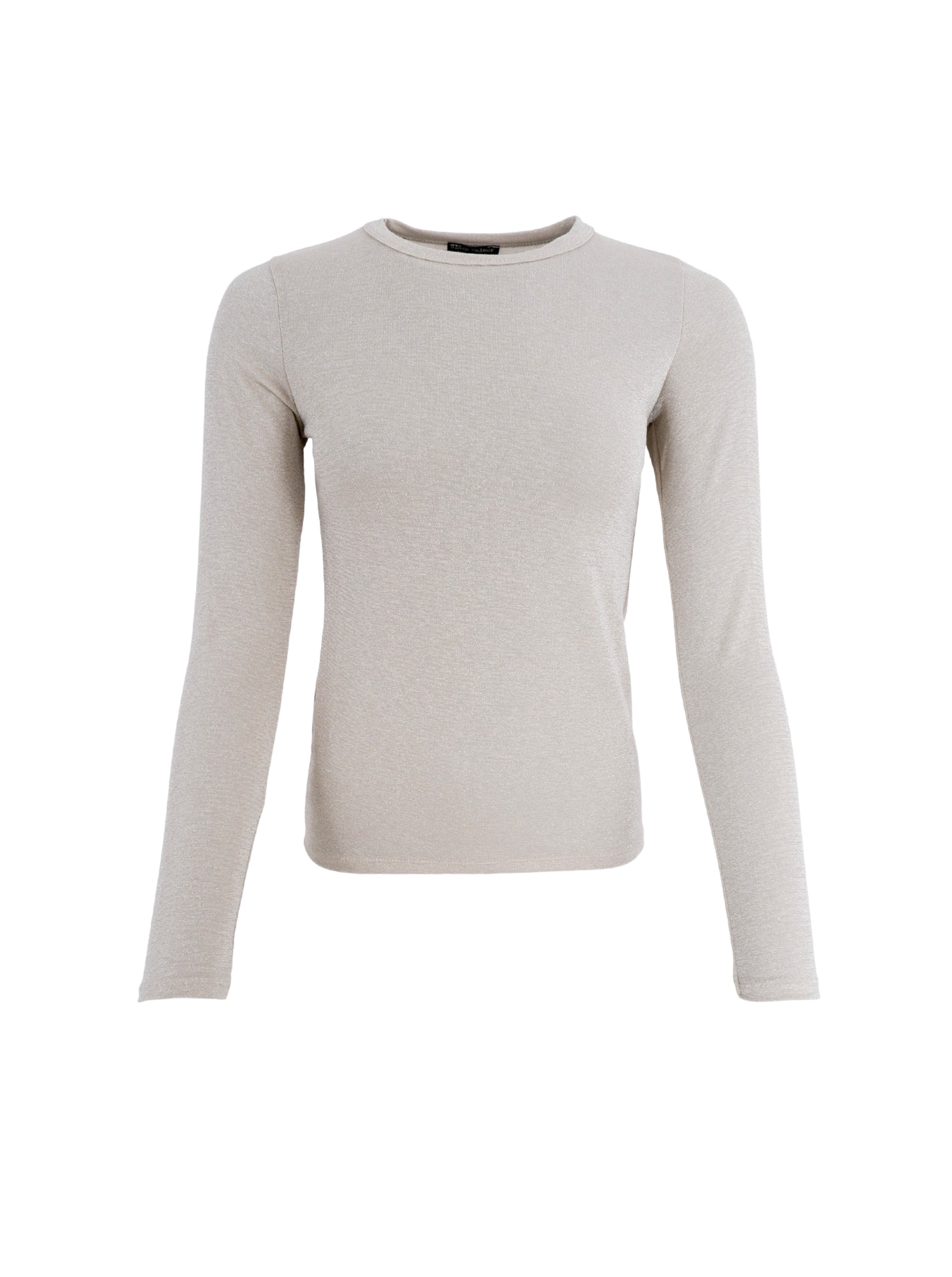 BCFAYE Lurex Blouse - Pearl Silver - Black Colour
