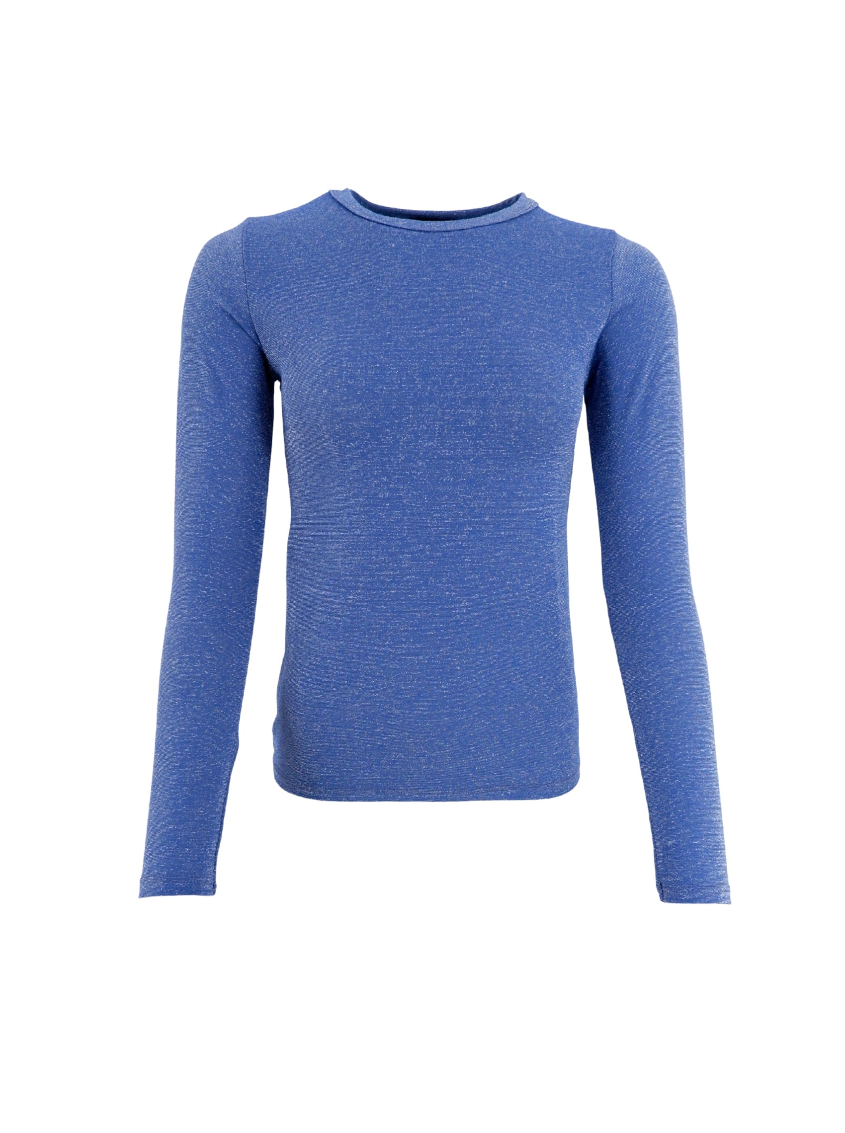 BCFAYE Lurex Blouse - Sky Blue - Black Colour