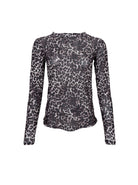 BCANNIE mesh blouse - Grey Leo - Black Colour