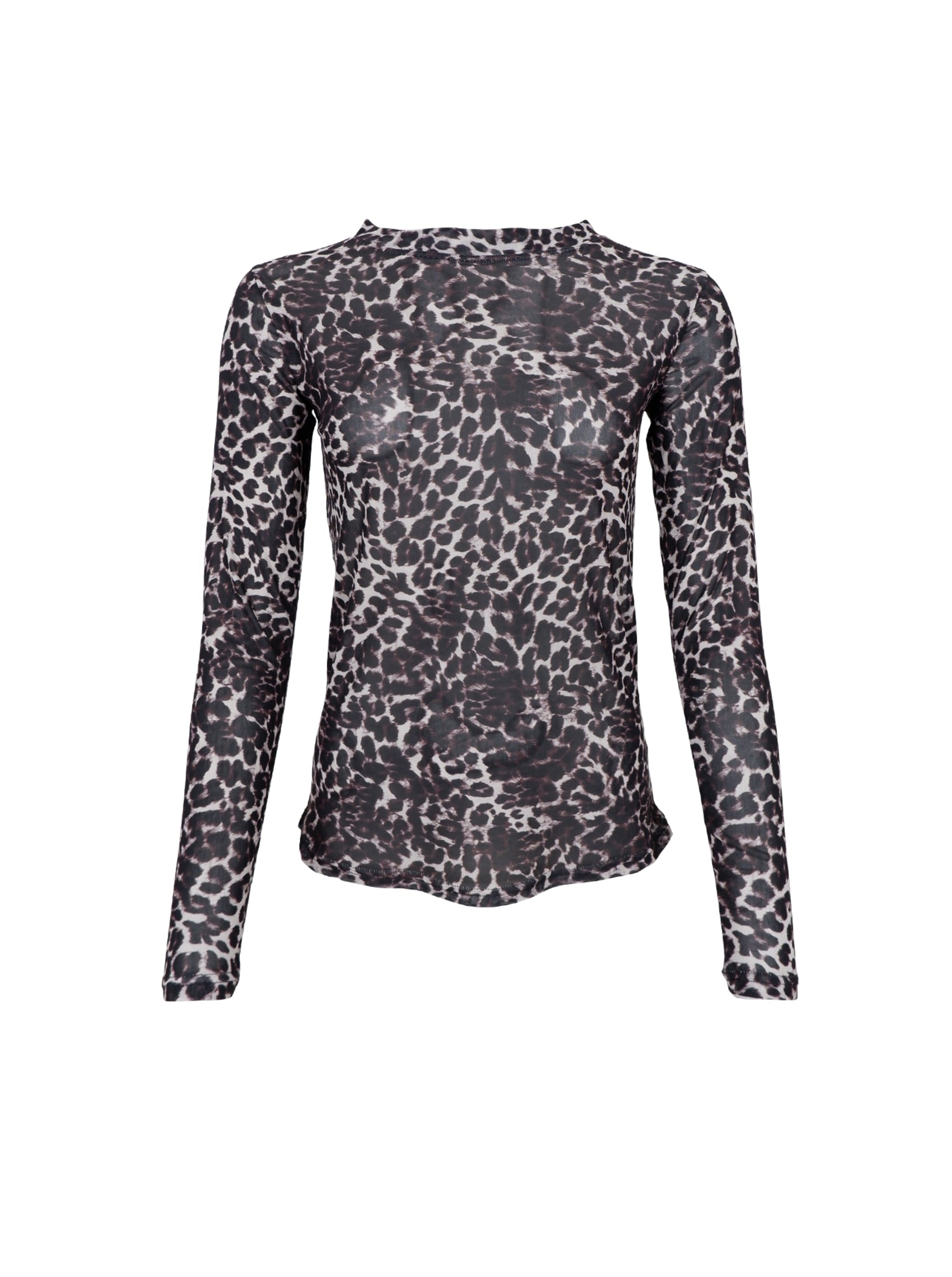 BCANNIE mesh blouse - Grey Leo - Black Colour