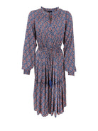 BCLUNA Rose boho short dress - Poetic Blue - Black Colour