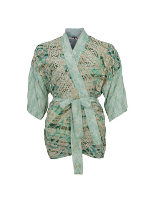 BCLUNA short kimono - Floral Green Mix