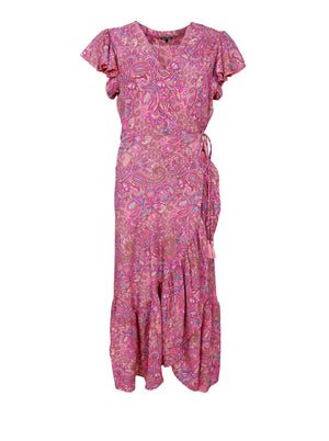 BCLUNA flared wrap dress - Pink Vibe