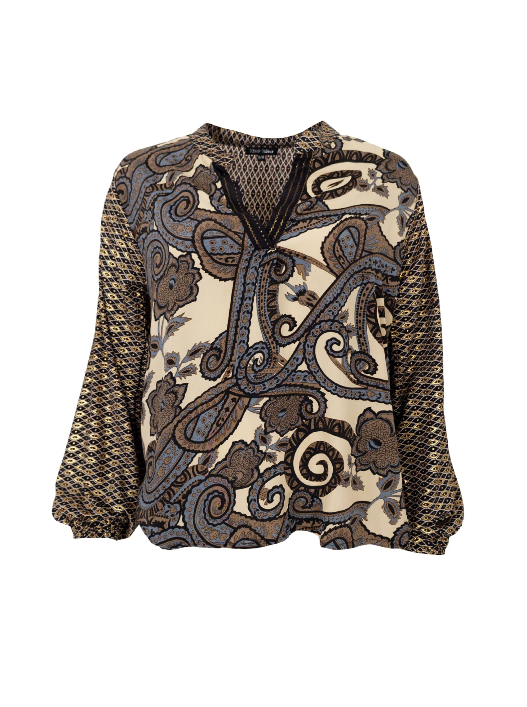 BCLUNA blouse - Grey Multi - Black Colour