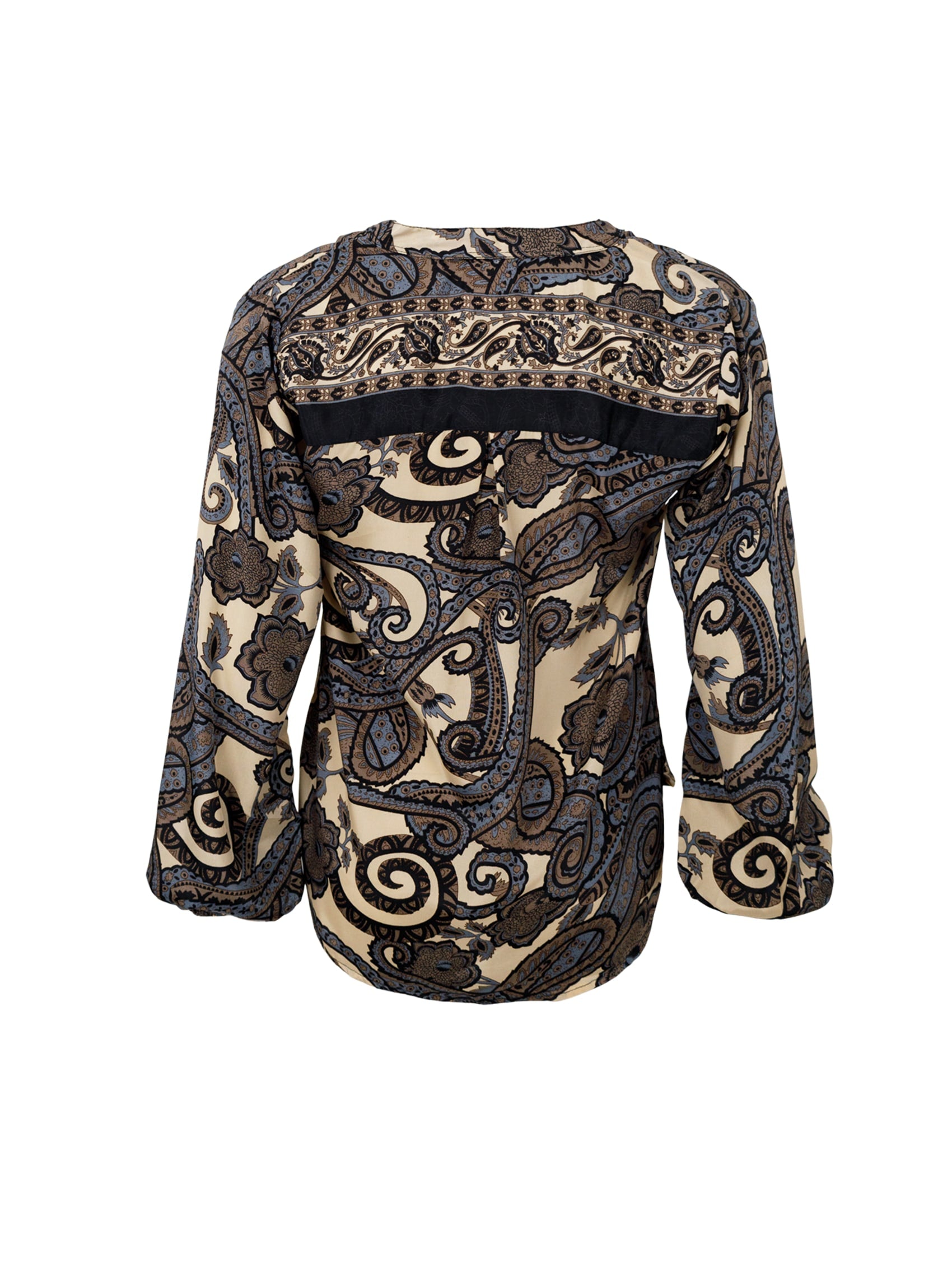 BCLUNA blouse - Grey Paisley - Black Colour
